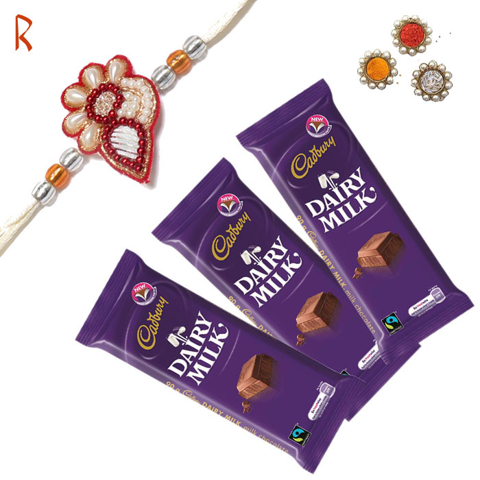 -Rakhi with 3 Chocolate Love ,Send Rakhi online,send rakhi,online send rakhi,rakhi to india,send rakhi to india,rakhi shop india