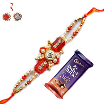 -Traditional Rakhi with Silk Almond,Send Rakhi online,send rakhi,online send rakhi,rakhi to india,send rakhi to india,rakhi shop india