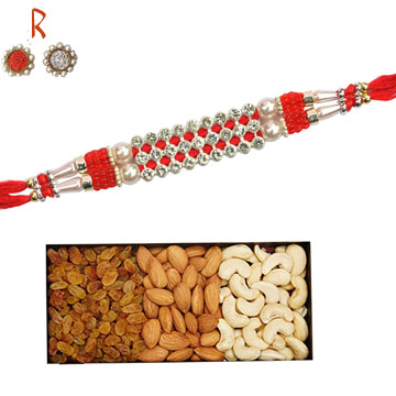 -Diamond Premium Rakhi with Dry Fruit for Brother,Send Rakhi online,send rakhi,online send rakhi,rakhi to india,send rakhi to india,rakhi shop india