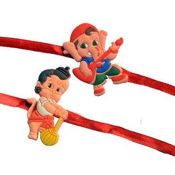 Rakhi Set-Hanuman Ganesh 2 Rakhi Set,Send Rakhi Online to Brother,Buy Rakhi for Brother,Buy Rakhi Online,Rakhi Shop India,Rakhishopindia 