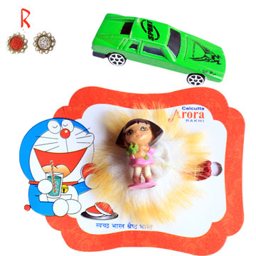 Girl Kids Rakhi - Toy Rakhi with Car