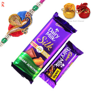 Rakhi With Chocolates-Mayura Rakhi with Cholate,Send Rakhi online,send rakhi,online send rakhi,rakhi to india,send rakhi to india,rakhi shop india