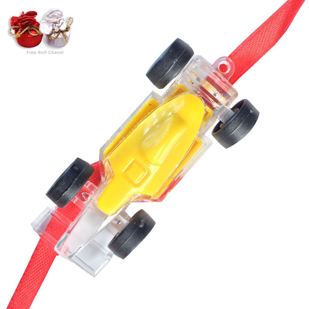 Racing F1 Lightning Car Rakhi  for Kids 
