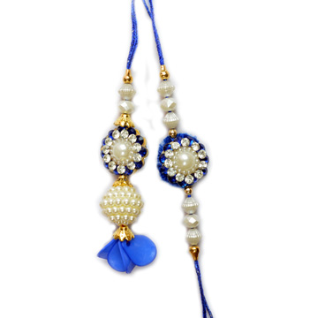 Sparkling Diamond Pair Rakhi